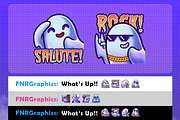 Cute Spooky Ghost Twitch Emotes, an Illustration by FNR Graphics (Thumbnail 2 of 5)