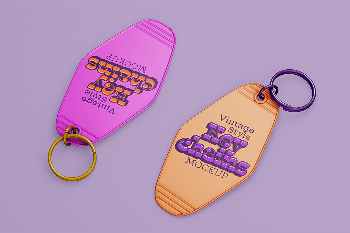 Vintage Style Keychain Mockup, a Product Mockup by McLittle Stock (Photo 3 of 5)