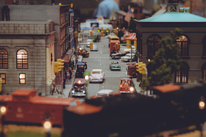 Miniature street scene