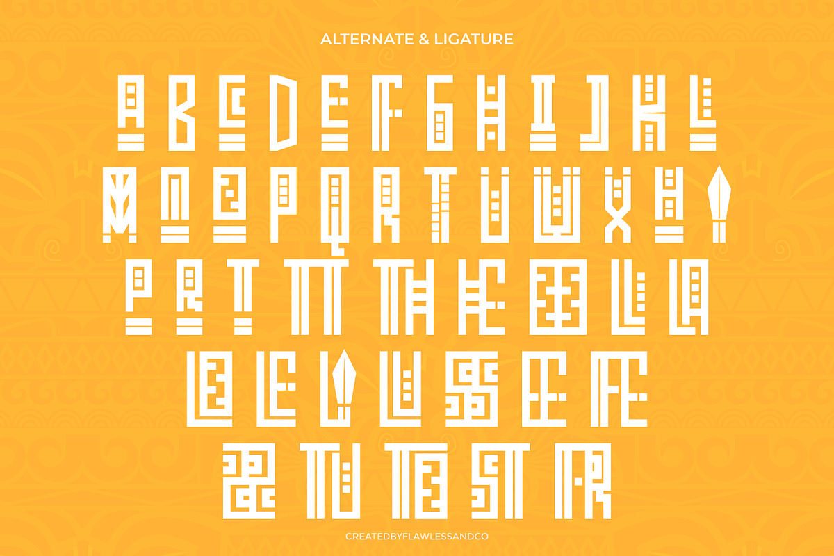 Shamans - Ethnic Decorative  Font, a Font by Flawless And Co (Photo 9 of 10)