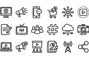Minimal Technology Icon Set, an Illustration by designvectx (Thumbnail 2 of 3)