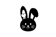 Cute Bunny Love Silhouette Icons, an Illustration by Creativeshirt (Thumbnail 31 of 51)