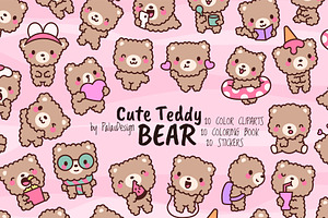 Cute Kawaii Teddy Bear Character, an Animal Illustration by Palau