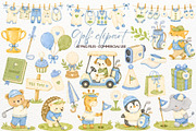 Golf Baby Shower Clipart PNG Animals, a Sport Illustration by SugarCloudStudioArt (Thumbnail 1 of 9)