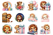 Cute Lion Peeking Around Corner, an Illustration by Design Market (Thumbnail 3 of 3)