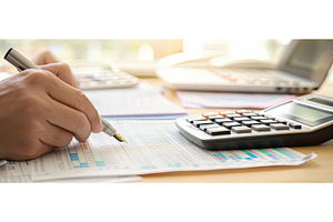 Hand Writing Financial Data on, a Business Photo by piter.goskov