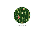 Watercolor Poppy Seamless Patterns, an Illustration by OlDm_Shop (Thumbnail 10 of 10)
