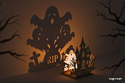 Halloween Shadow Candle Holders, a Decorative Illustration by svgocean (Thumbnail 10 of 14)