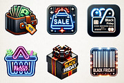 Creative Black Friday Icons Clipart, an Illustration by RobertsArt (Thumbnail 4 of 7)