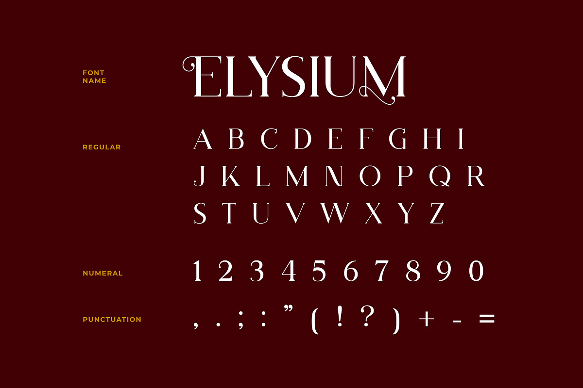 Elysium Luxury Serif Font preview 5
