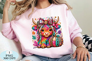 Preppy Highland Cow PNG, a Seasonal Illustration by Daily.Designs (Thumbnail 3 of 5)