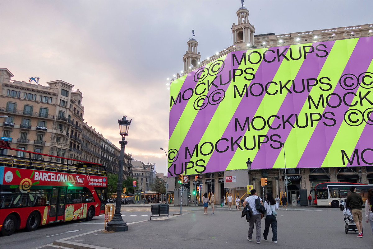 Barcelona Billboard Mockup B008, an Advertising Mockup by CC Mockups (Photo 1 of 3)