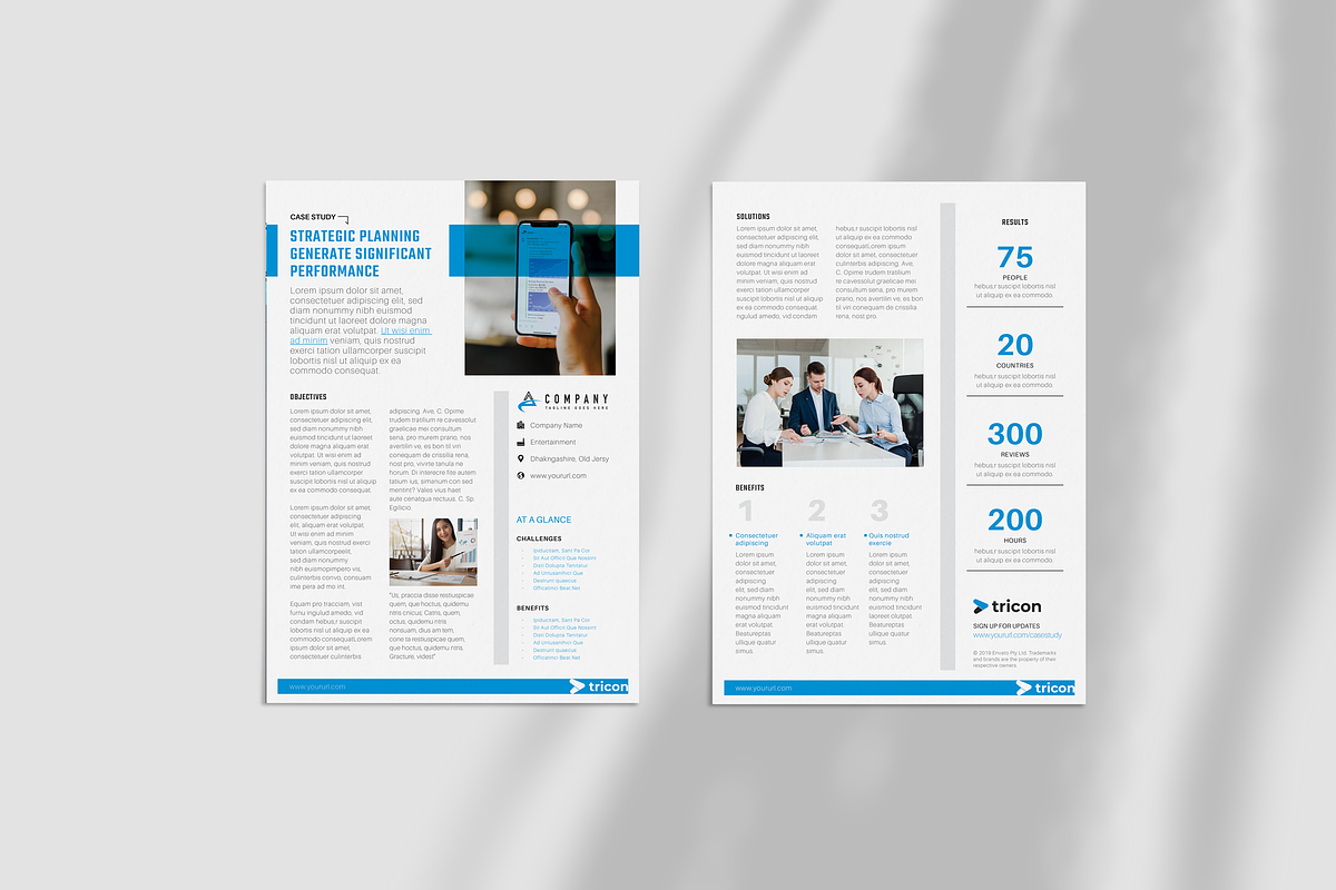 Clean Case Study Template, a Flyer Template by Rongbaaz (Photo 1 of 2)