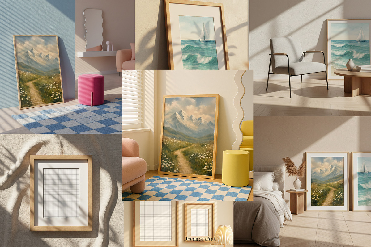 Minimal Wall Frame Mockup 20 PSD, a Product Mockup by DreamoraArt (Photo 4 of 7)