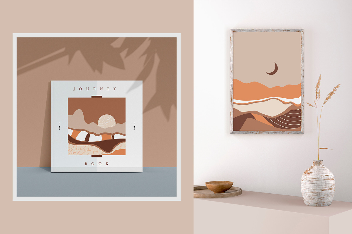Boho Abstract Landscapes, a Decorative Illustration by Pretty Meerkat (Photo 3 of 8)