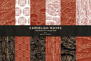 36 Japanese Wave & Gold Icons, a Pattern Graphic by Blixa 6 Studios (Thumbnail 2 of 10)