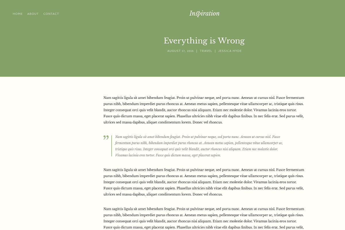 Inspiration — Lifestyle Blog PSD, a Templates & Theme by ScienteCraft (Photo 35 of 47)