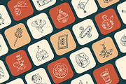 Persian Art Drawing Set, an Outline Icon by Vectors Market (Thumbnail 6 of 8)