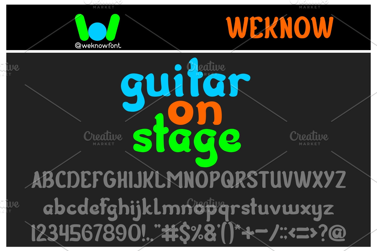 Guitar On Stage font, a Font by weknow (Photo 1 of 5)