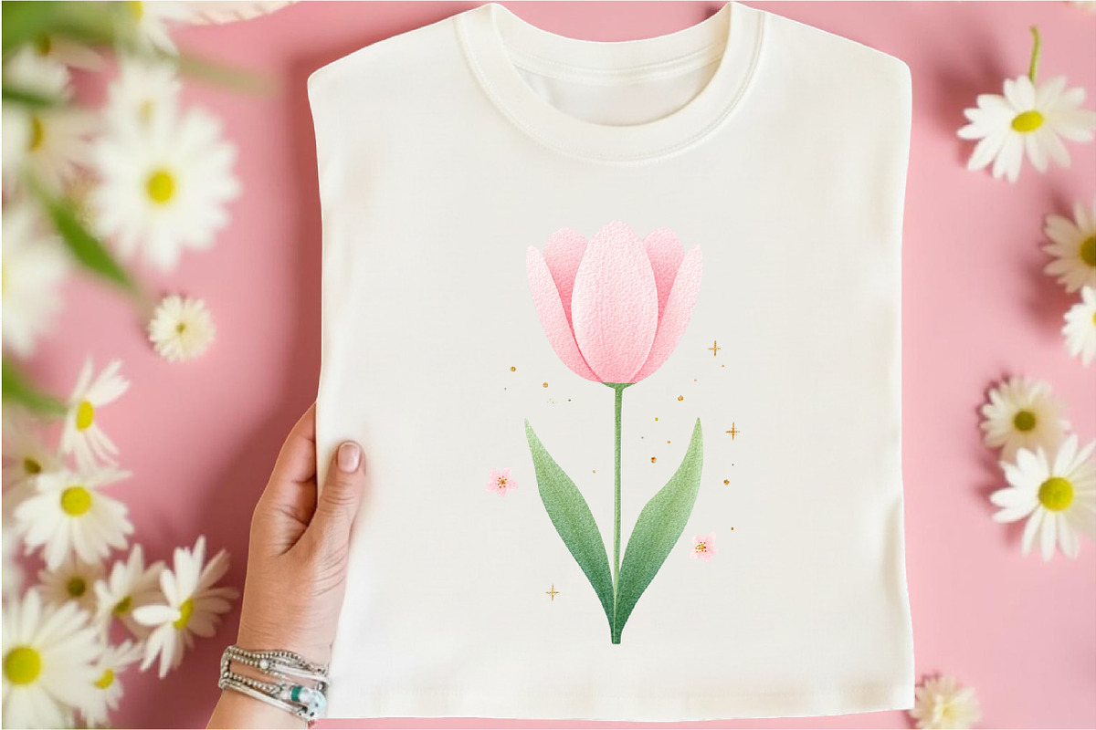 Whimsical Spring Tulip Flower Clipar, an Illustration by Libby Wishes (Photo 4 of 9)