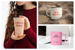 Cup Mockups - Packaging Mockups V.3