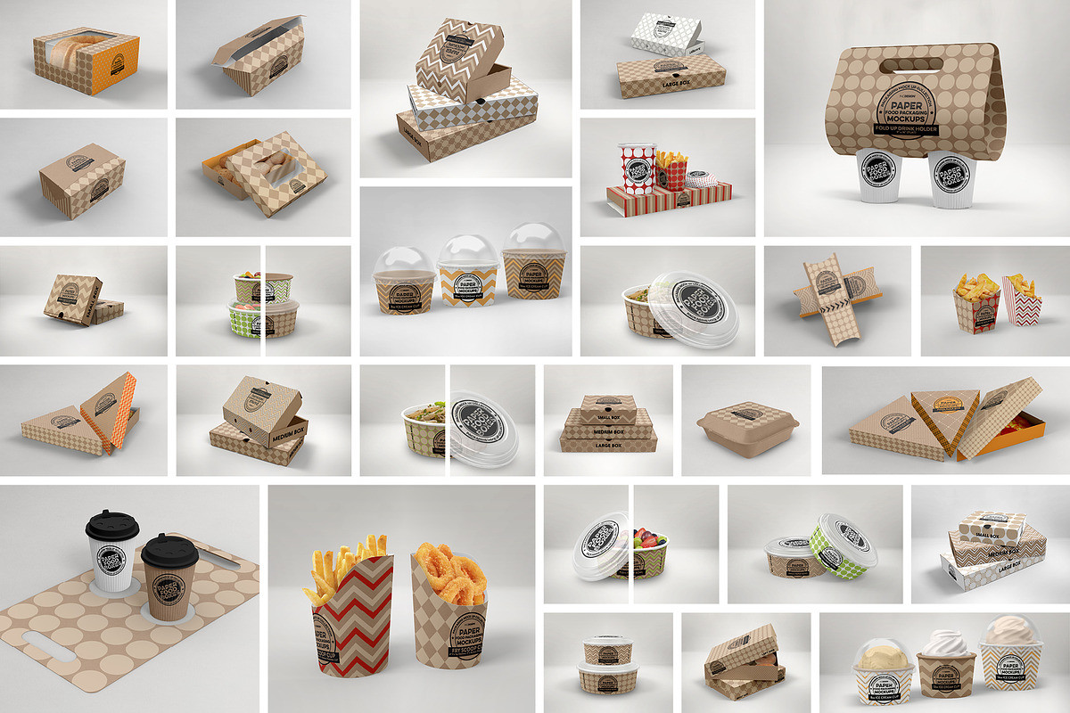 BUNDLE: Paper Packaging Mockup, a Cups & Container Mockup by INCDesign (Photo 5 of 18)
