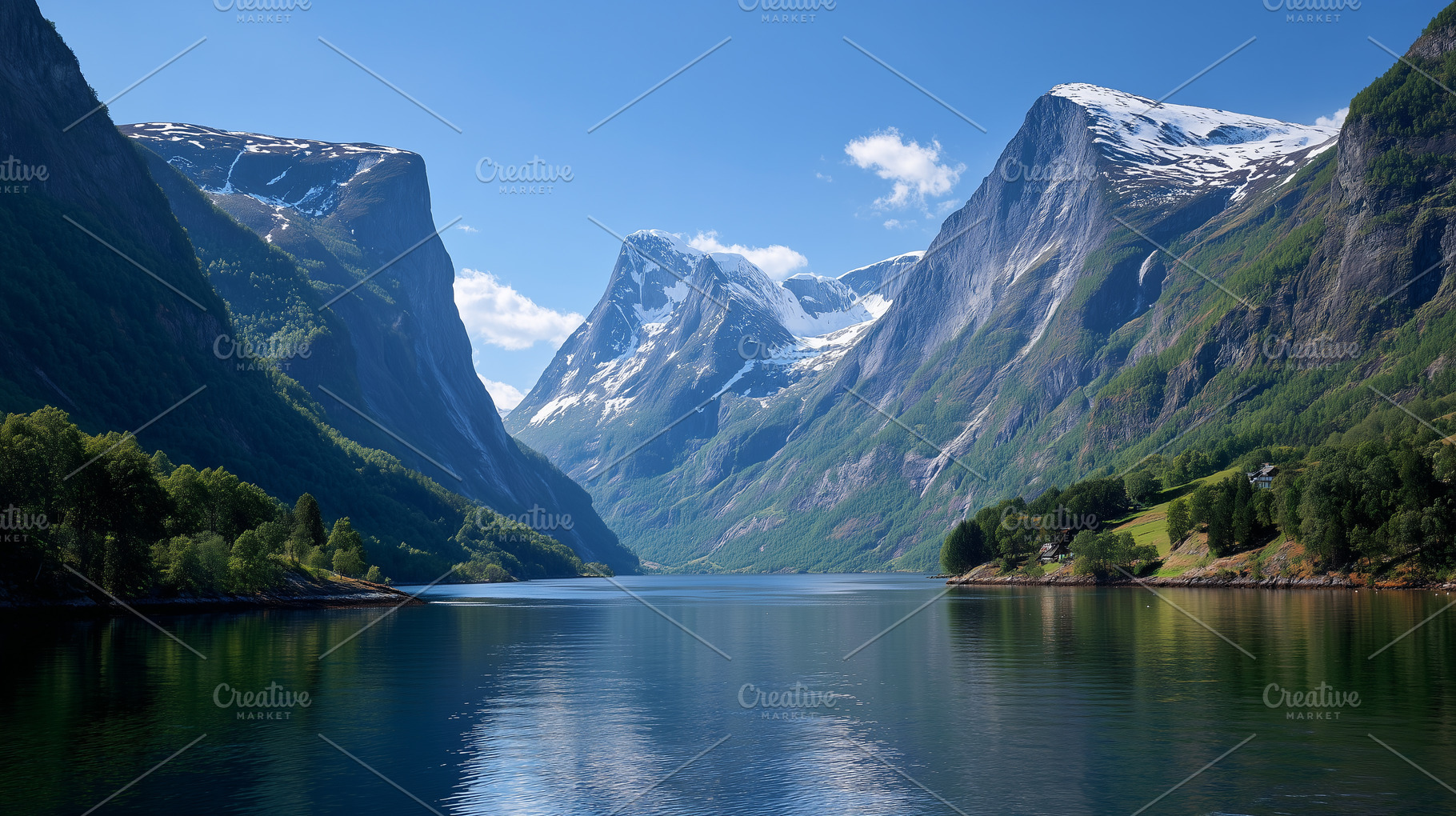 Majestic snow-capped mountains rise, a Nature Photo by MistyDay