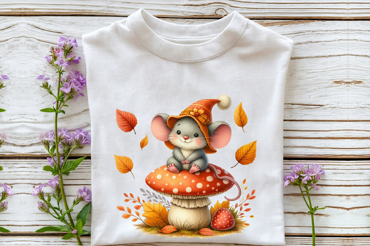 Watercolor Autumn Mouse Clipart, an Illustration by Rose Art (Photo 4 of 7)