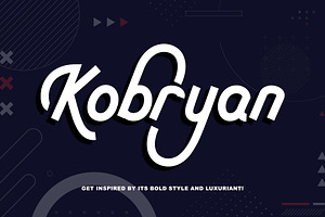 Kobryan, a Script Font by Letterara