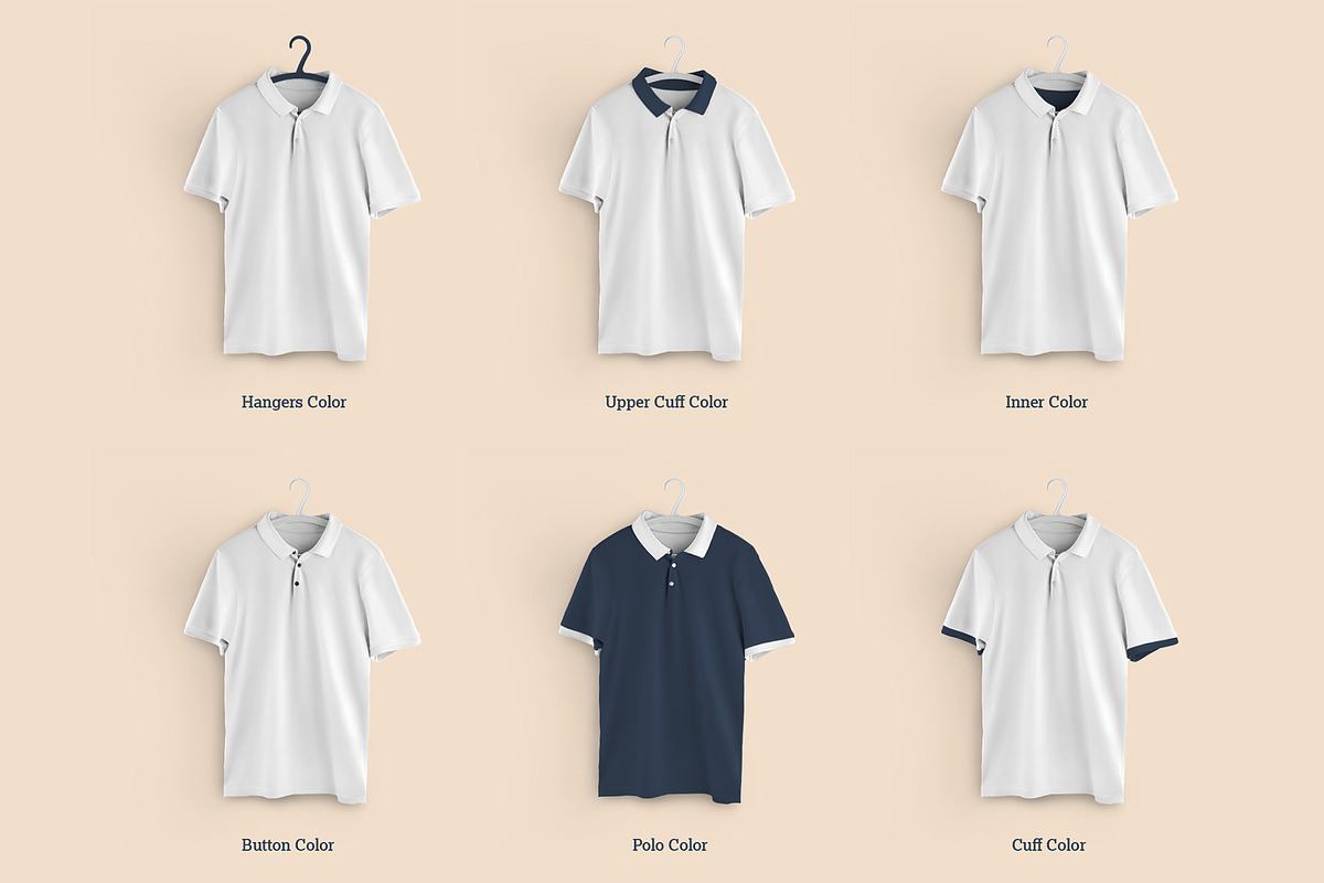 8 Mockups Men Polo, a Shirt Mockup by Grow Design Craft Studio (Photo 4 of 7)