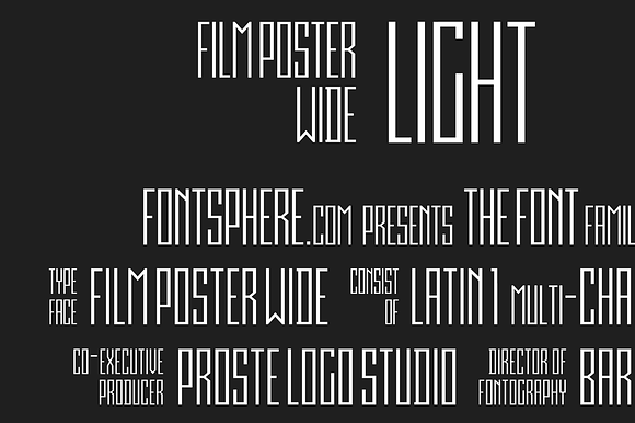 Film Poster Wide |3 fonts preview 5