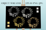 Leaves, branches and wreath gold., a Graphic by Digital illustration shop (Thumbnail 5 of 5)