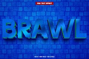 Brawl 3D editable text effect, a Layer Style Add-On by Hello Muh (Thumbnail 1 of 2)