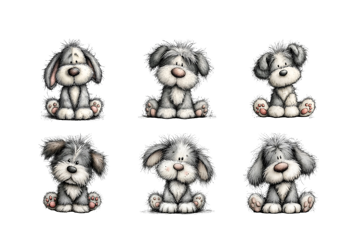 Whimsical Funny Dogs Clipart Bundle, an Illustration by GatewayDesign (Photo 3 of 6)