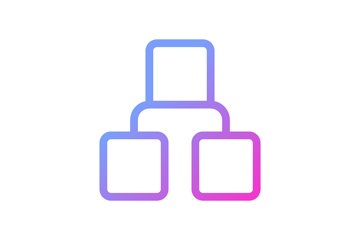 Infographic blocks gradient icon, an Outline Icon by bsd studio ...