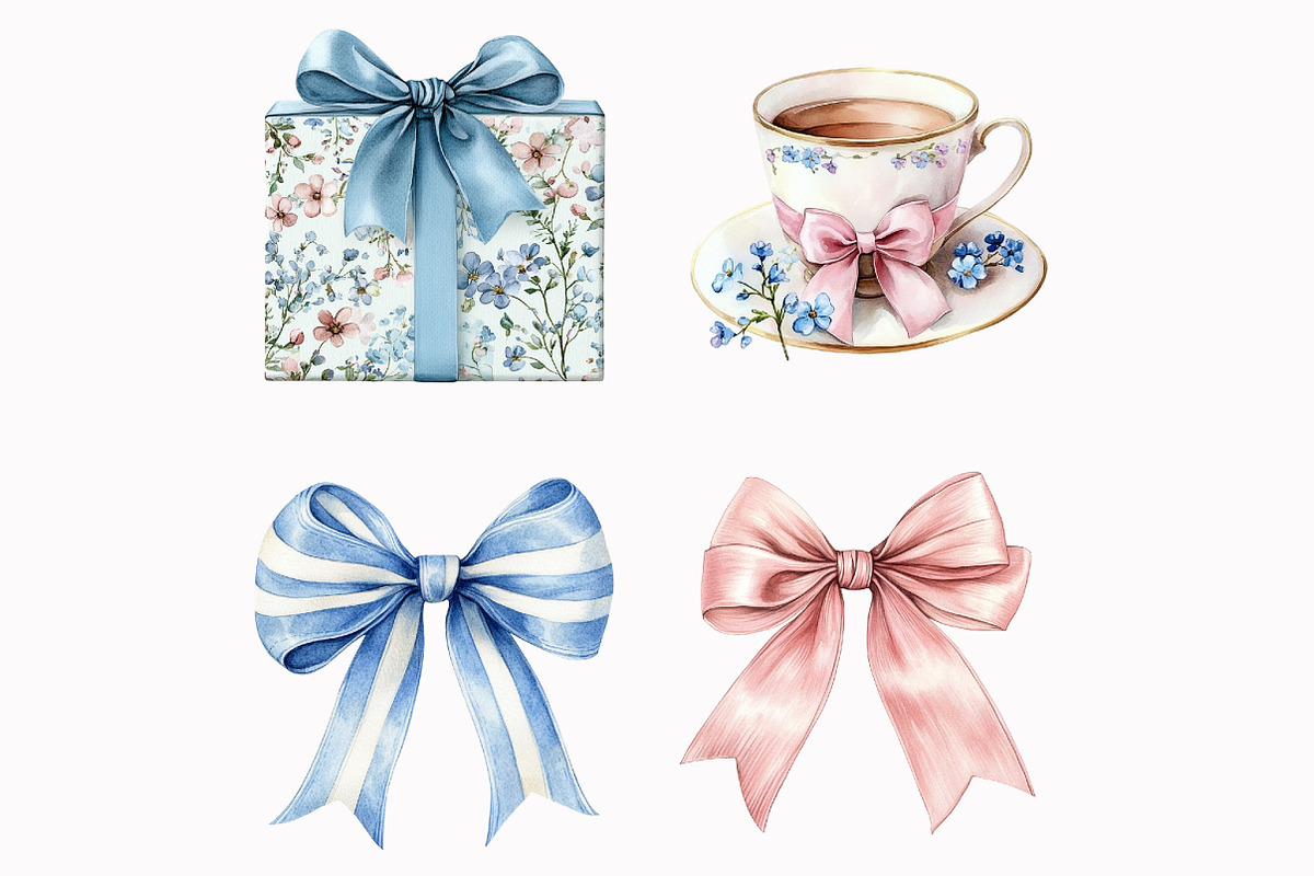 Chinoiserie Preppy Birthday Clipart, an Illustration by Design Market (Photo 6 of 6)