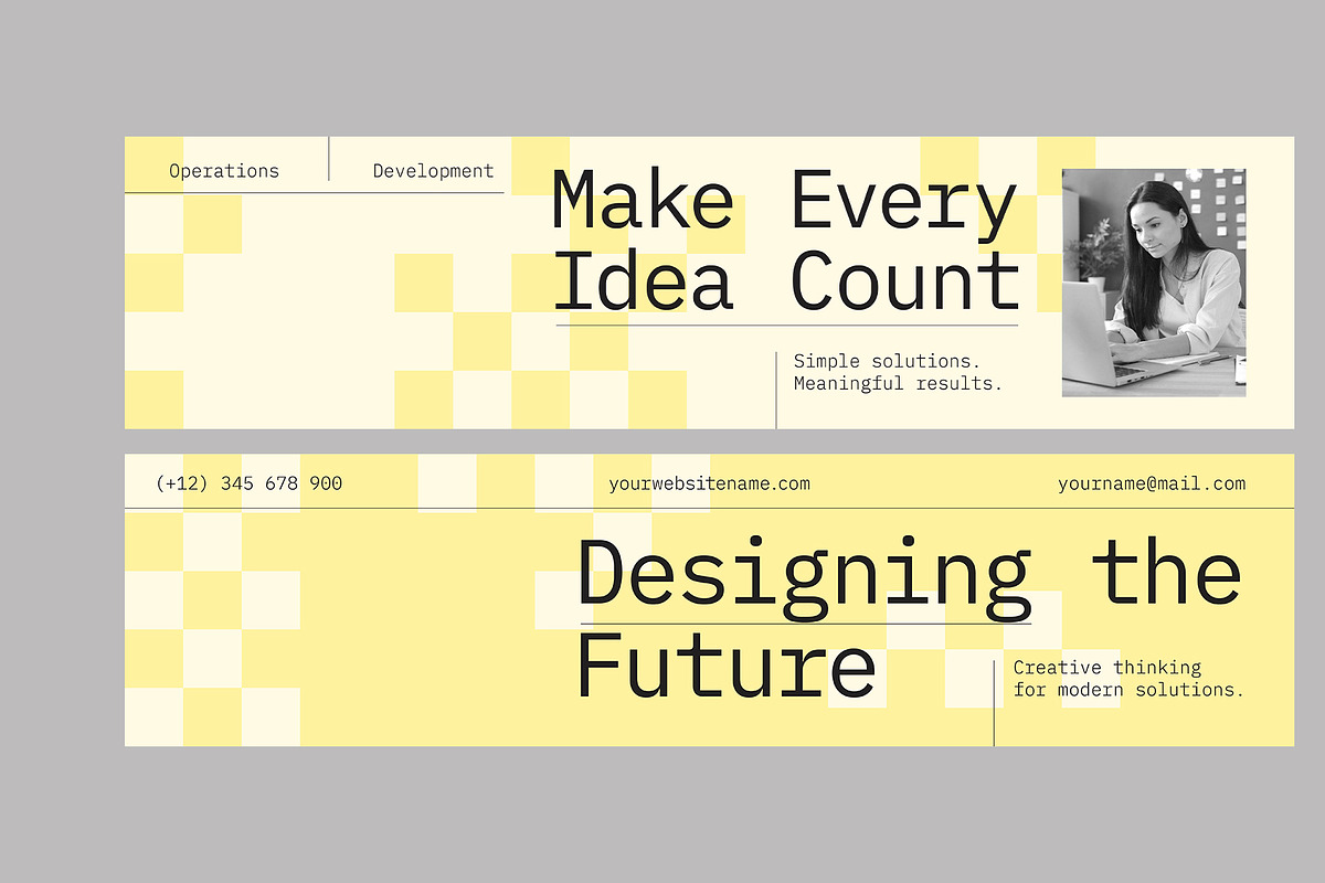 Yellow Minimal Linkedin Banner, a Social Media Template by Neermana (Photo 4 of 4)