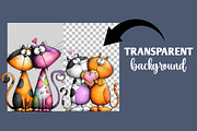 Valentine Couple cat clipart, an Illustration by Designworld (Thumbnail 2 of 6)