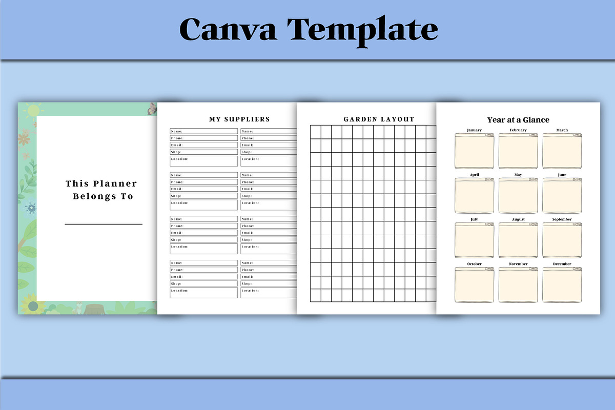 Garden Planner Canva Interior KDP V2, a Stationery Template by Designmela01 (Photo 2 of 5)