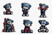 Whimsical Valentine Teddy Bear, an Illustration by CreationArt (Thumbnail 5 of 6)