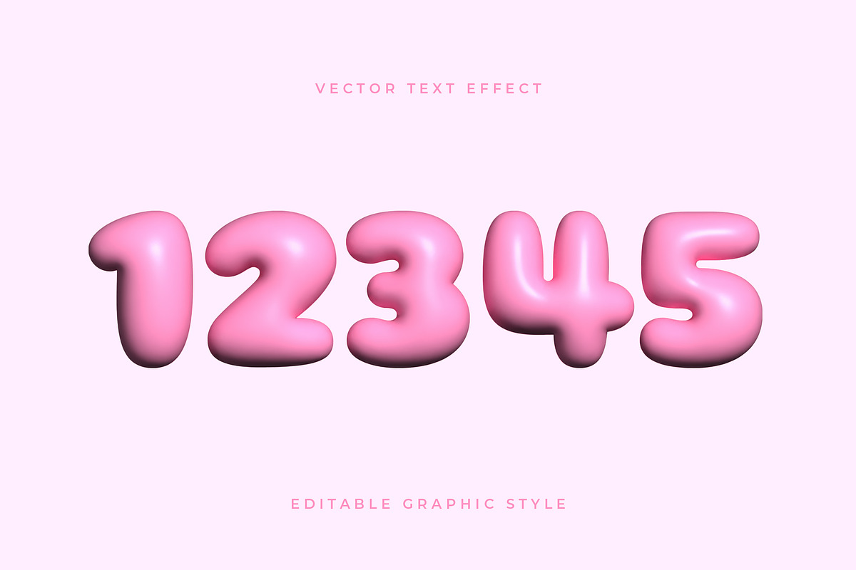 Balloon Inflated Glossy Text Effect preview 2