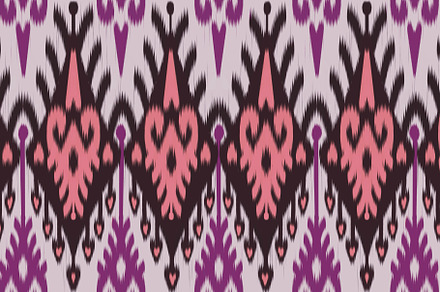 Colorful Abstract Uzbek Ikat Pattern, a Pattern Graphic by PPEthnicDecorPattern
