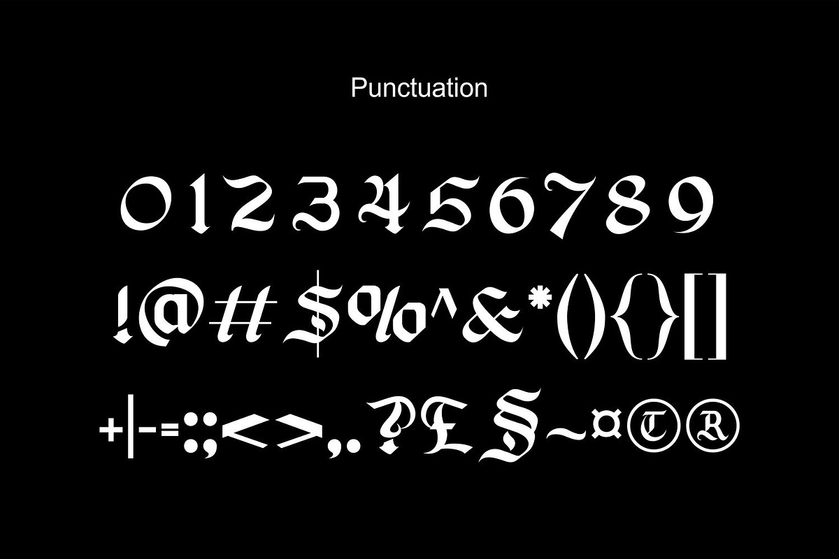 Blitch Modern Blackletter Tattoo, a Blackletter Font by WhymoreArt (Photo 12 of 12)