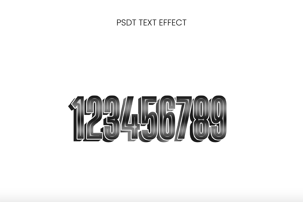 Glossy Chrome 3D Text Effect preview 2