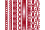 Ruby Red Lace Border Clipart, an Illustration by Amanda Ilkov (Thumbnail 3 of 5)
