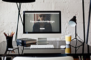 iMac B&W workspace - 6 photo mockups, a Mac Mockup by show it better (Thumbnail 5 of 5)