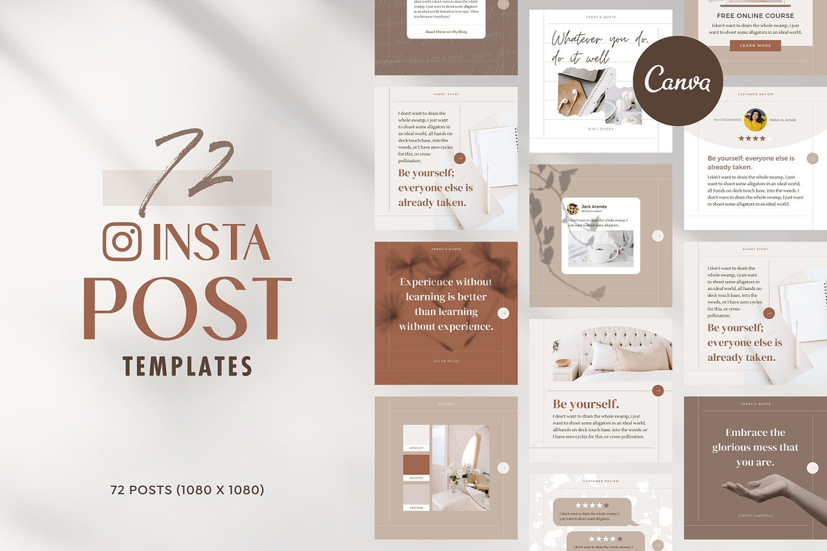 Instagram Post Templates Canva, a Social Media Template by Keikoya (Photo 1 of 12)