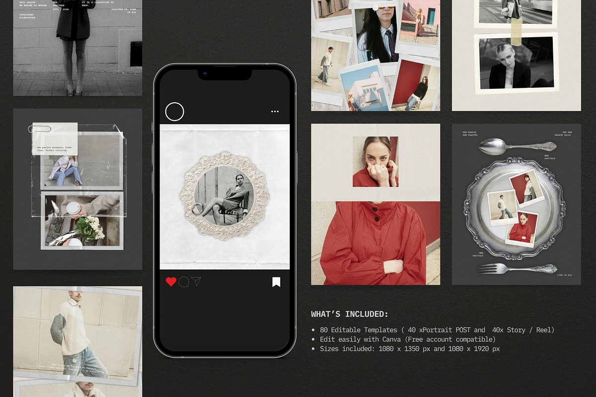 Vintage Texture Social Media Kit, a Social Media Template by Pani Temp. (Photo 14 of 16)