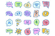 Colorful doodle chat speech bubble, an Object Graphic by pikepicture (Thumbnail 2 of 3)