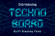 Technoboard - Circuit Board Font, a Font by PutraCetol Studio (Thumbnail 1 of 11)